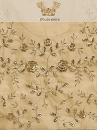 Sunderani Women's  Designer Black Georgette Embroidered Fashion Designing Saree for Women (Sund KK BLACK)