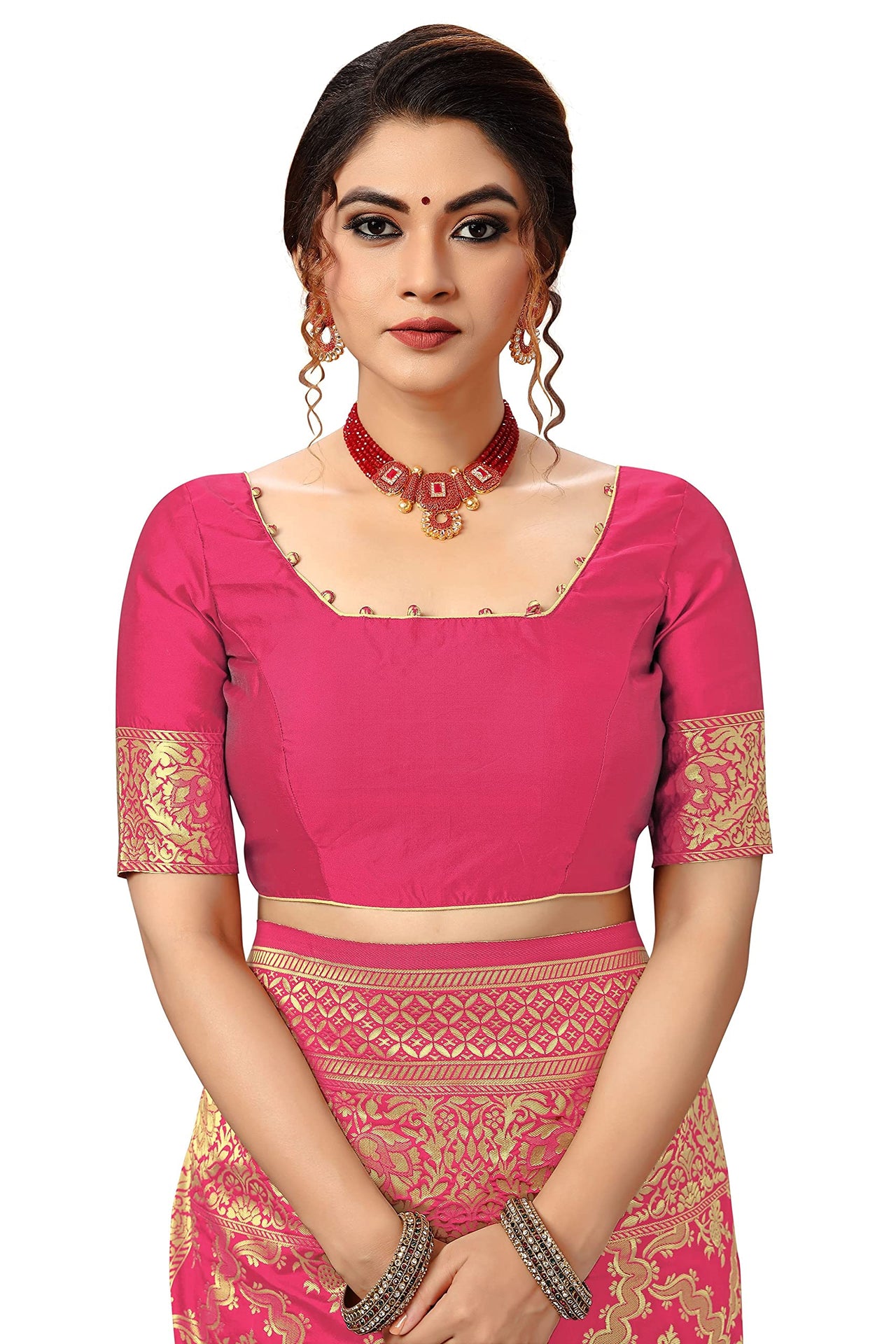 Nivah Fashion Women's  Banarasi Art Silk Saree with Blouse Piece