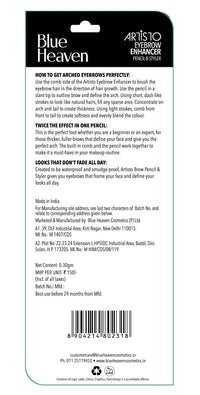 Blue Heaven Artisto Eyebrow With Styler- (Brown), Brown, & Blue Heaven Artisto Eyebrow With Styler- (Grey), Grey,