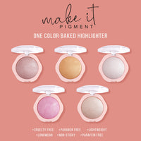 Shryoan Sparkle Make It Pigment Highlighter Palette| Paraben Free & Non-Sticky with Long Wear, Shimmer Finish & Highly Pigmented (12g) (Shade 01)