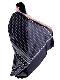 Kwatchi women & girls 100% pure cotton mulmul,Sanganeri Block Print, Traditional Ethnic Un stiched Blouse Piece (Black) Black