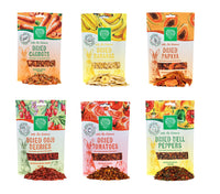 Small Pet Select - Dried Fruits and Veggies Sampler, a Natural Treat for Rabbits, Guinea Pigs, and Other Small Animals, Six Flavors! - 2oz Each
