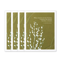 Compendium Positively Green 4-Pack of Sympathy Cards  When someone you love becomes a memory (Four Cards Total, One Design, with Envelopes)