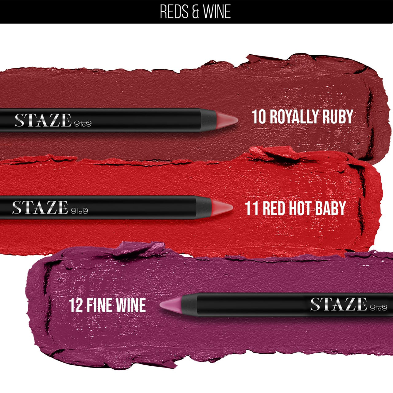 Staze 9to9 Pout On Matte + Smudgeproof Lip Crayon | Non-Drying & Transferproof | Pigmented Matte Finish | 12-Hour Stay | Lightweight | 05 Cocoa Loco | 3.5 g
