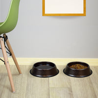 Platinum Pets Non-Tip Stainless Steel Dog Bowl, 50 Oz, Copper Vein, Large