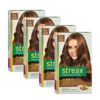 Streax Cream Hair Color for Unisex, 120ml - 7.3 Golden Blonde (Pack of 4)