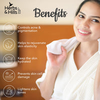 Herbs & Hills Glutathione Facewash for Skin Whitening | Face wash for Oily, Glowing, Brightening | Bright Even Skin Tone Face Wash | Face Wash for Men & Women | Organic & Natural Facewash