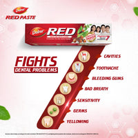 Dabur Red Toothpaste - 100g | World's No.1 Ayurvedic Paste | Provides Germ Protection, Cavity Protection, Plaque Removal | Prevents Gum Bleeding, Yellow Teeth, Toothache, Bad Breath