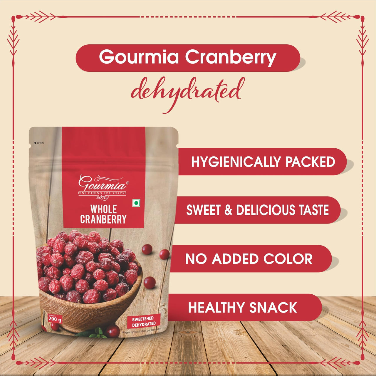 Gourmia Dried Cranberry 200g