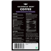 Colombian Brew Coffee, 100% Arabica Green Coffee Powder 200g & Colombian Brew Blueberry Chocolate Mocha Instant Coffee, No Sugar Vegan, 50g