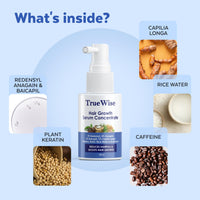TrueWise® Hair Growth Serum 4% Anagain,3% Redensyl,2% Baicapil,1% Capilia Longa, Caffeine,Biotin & Rice Water With Rosemarry Advanced Hair Growth for Hair Fall Control Hair Serum for Women & Men 30ml
