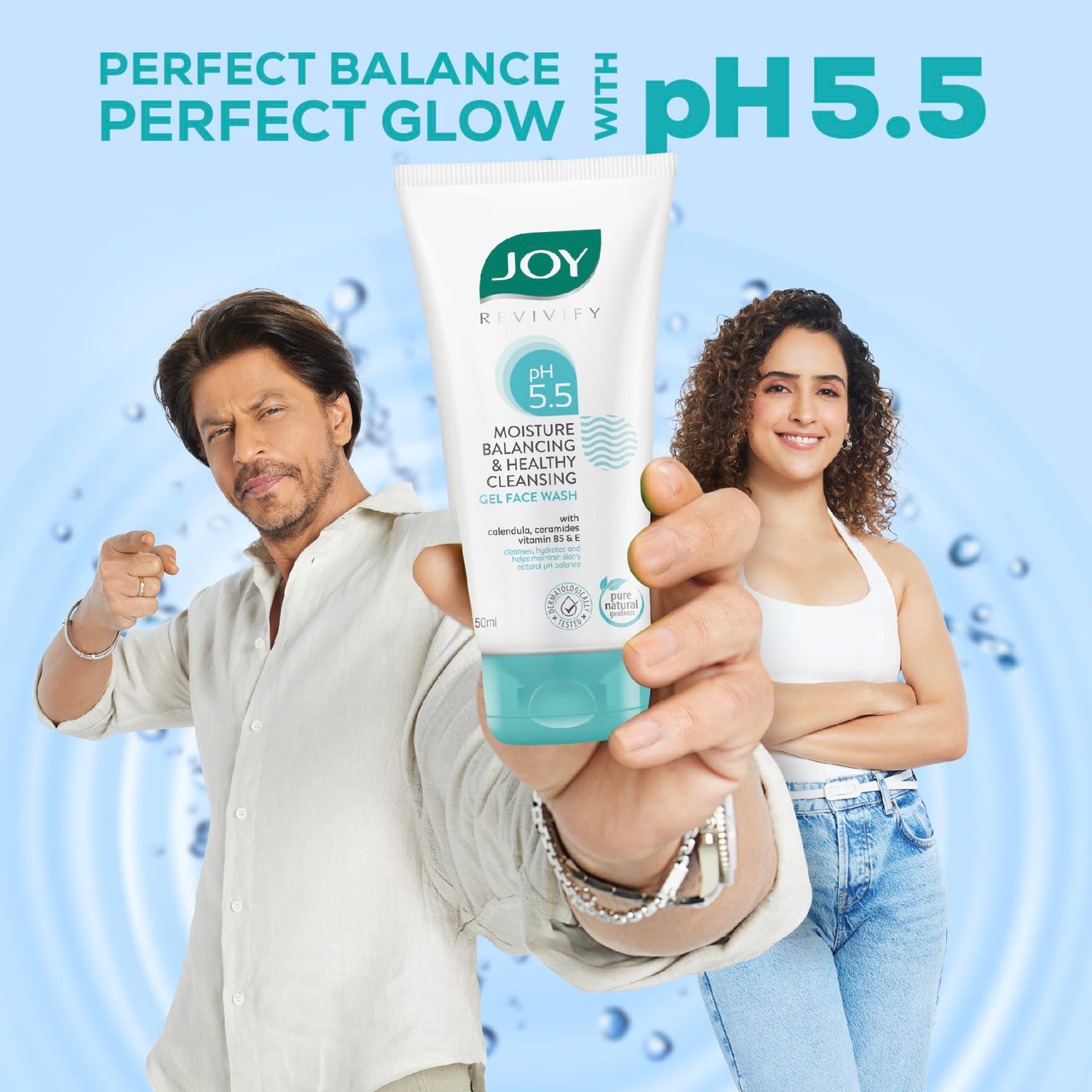 Joy pH 5.5 Hydrating Gel Face Wash with Ceramides 150ml | Gently Cleanses and Restores Skin Barrier | Ideal for Sensitive Skin