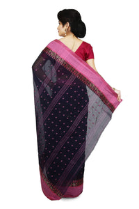 WoodenTant Women's  Handloom Cotton Tant Saree with Buti Work without blouse piece
