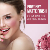 Beauty Berry Dream Matte Blush - 05 - Deep Plum, 7g | Lightweight, Silky-Smooth Texture, Ultra Matte Blusher Palette | Highly Pigmented & Blendable Shades, Blusher for Face Makeup