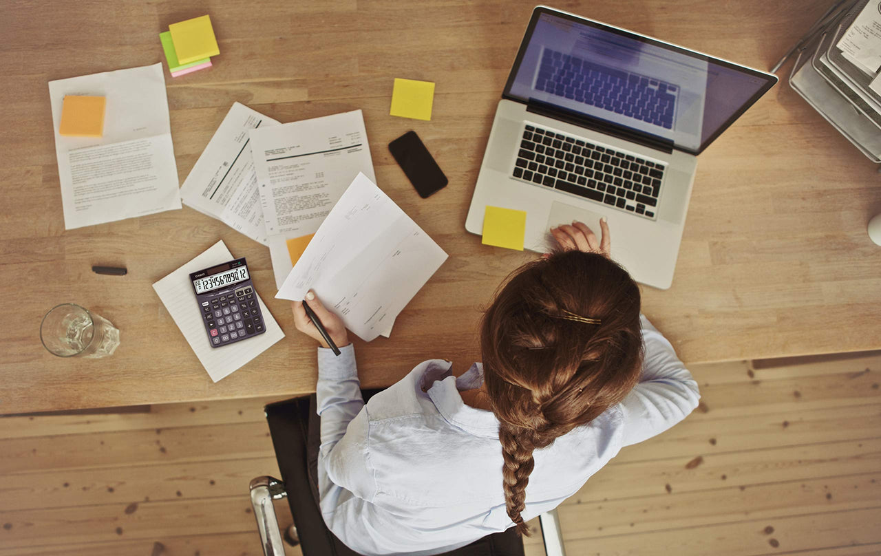 Casio DJ-120D Business Desktop Calculator with Check & Correct, Black