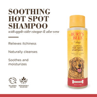 Burt's  Bees for Pets Natural Hot Spot Shampoo with Apple Cider Vinegar & Aloe Vera | Soothing & Relieving Hot Spot Remedy for Dog | Cruelty Free, Sulfate & Paraben Free, pH Balanced for Dogs | 16 Oz 16 Fl Oz (Pack of 1)