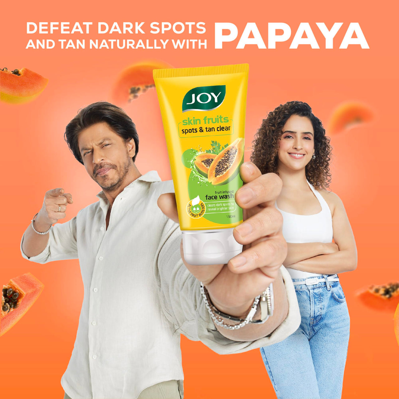 Joy Signature Facewash Combo with Brightening Lemon Face Wash 150ml & Spots & Tan Removing Papaya Face Wash 150ml (2 Items in the set)