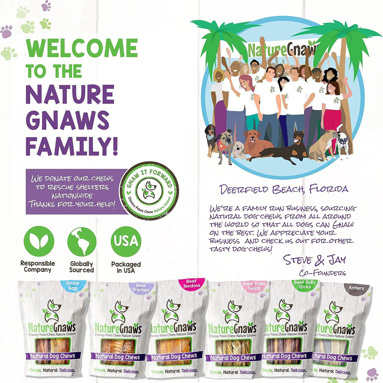 Nature Gnaws Beef Jerky Sticks for Dogs - Single Ingredient Beef Gullet Chew Treats - Simple Natural Delicious Dog Chews - Training Reward - 5-6 Inch 1 Count (Pack of 1)