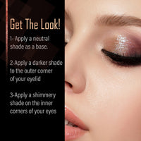 FACES CANADA Starry Eyes Eye Shadow Palette - Twilight 02, 16g | Shimmer & Matte Shades | Long Lasting & Highly Pigmented | Smudge Proof & Sweat Resistance | One Stroke Application | Luxurious Finish