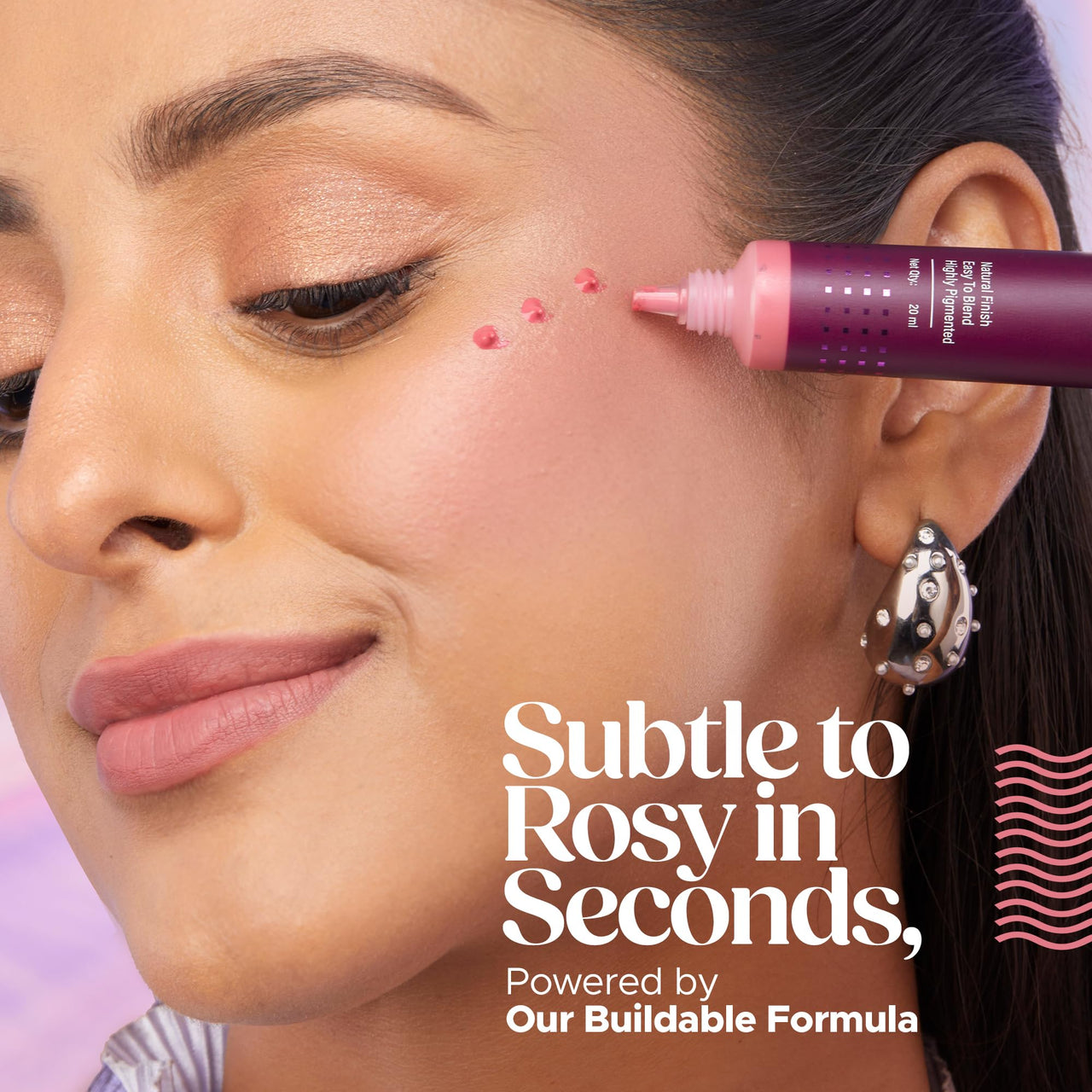 Hilary Rhoda Quick Cream Blush | Highly Pigmented & Dewy Finish | Long-Lasting | Buildable Coverage | Weightless & Easy to Apply | Cream Blush | 20 ml (Mellow Coral - Shade 02)