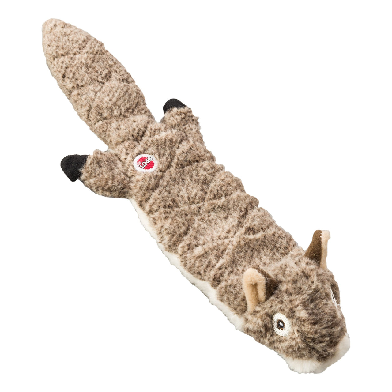 SPOT Ethical Pets Squirrel Mini Skinneeez Extreme Stuffingless Quilted Dog Toy, 14" All Breed Sizes