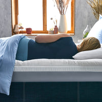 Sleep Innovations Cooling Comfort Gel Memory Foam Dual Layer Mattress Topper, 4 Inch, King Size, Pillow Top Cover