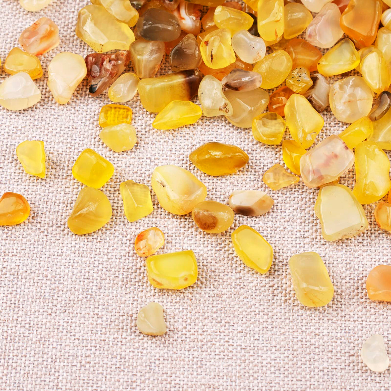 SigMntun Yellow Agate Crystal Chips Bulk, Natural UNDYED - 10 oz (283g) Tumbled Stones for Crafts Decorative Rocks Planters, Healing Crystals Reiki Chakra Meditation Energy Balancing Therapy 10 Oz - Yellow Agate