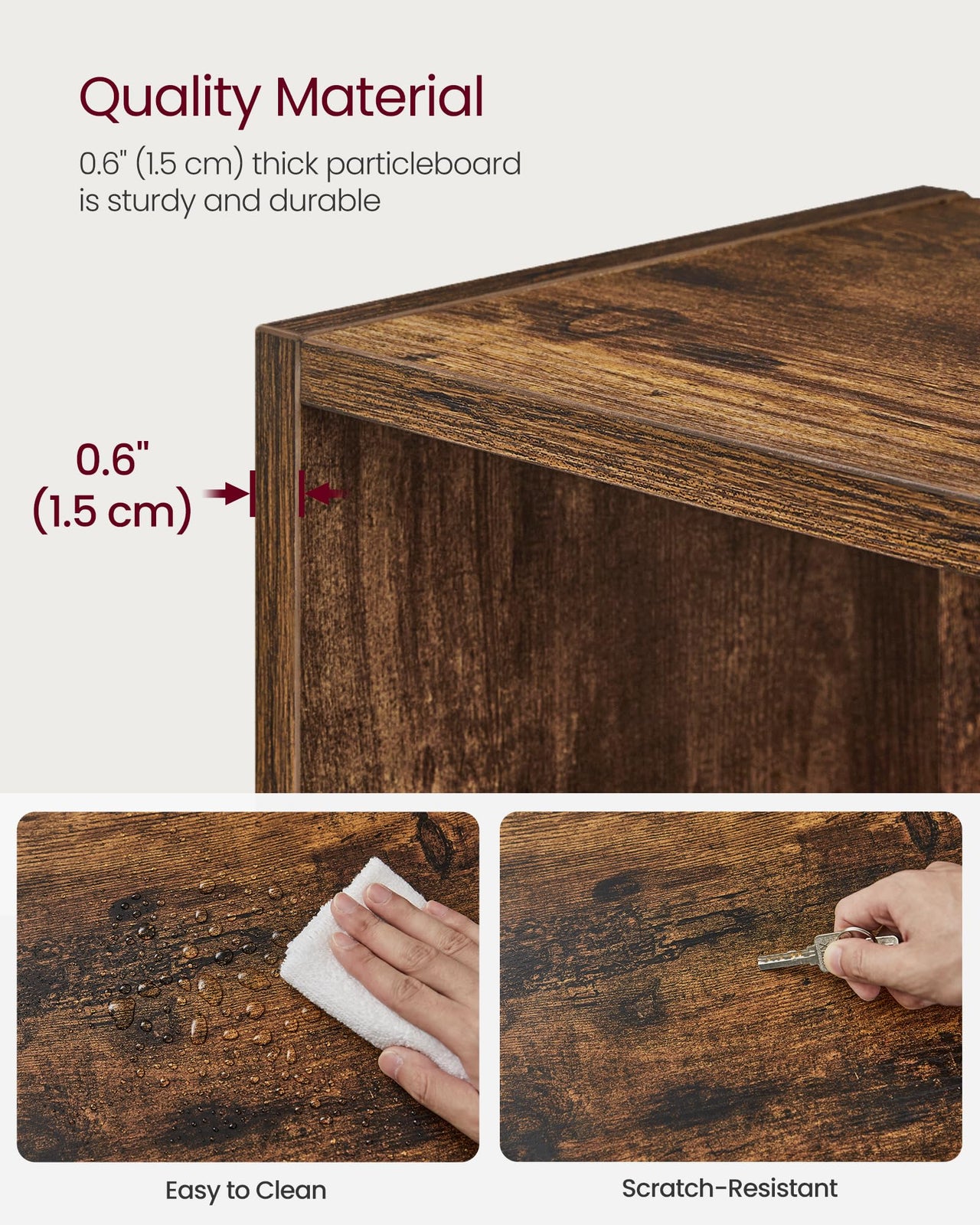 VASAGLE Bookshelf, 23.6 Inches Wide, 4-Tier Open Bookcase with Adjustable Storage Shelves, Floor Standing Unit, Cloud White ULBC164T14 1 Pack 4 Tiers (23.6"W x 42.4"H)