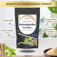 Ashwagandha Powder for Strength, Stress Relief & Mental Clarity – Pure Ayurvedic Herb for Recovery & Anxiety Support | Vedaspire Withania Somnifera | 100g (2 x 50g Packs)”
