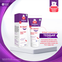 Tedibar Baby Bathing Bar - 75g x 2 | For Baby’s Sensitive Skin | Gentle Cleansing, Skin-friendly, pH 5.5 & B4 Nappi Cream 75g - No.1 Pediatrician Prescribed Diaper Rash Prevention Cream.