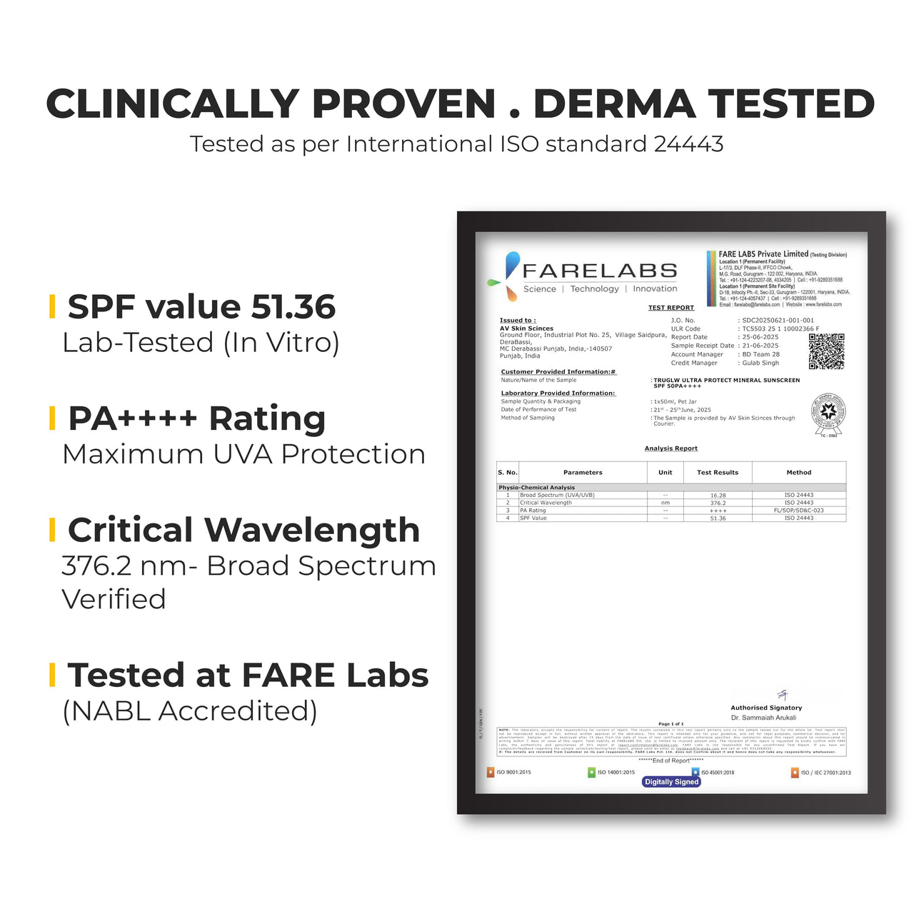 Truglw Ultra Protect Mineral Sunscreen SPF 50 PA++++ | Derma & In Vitro Tested | Broad Spectrum | No White Cast, Non-Greasy | Zinc, Vitamin C & E, Hyaluronic Acid | 50ml