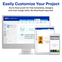 Avery Printable Return Address Labels with Sure Feed, 2/3