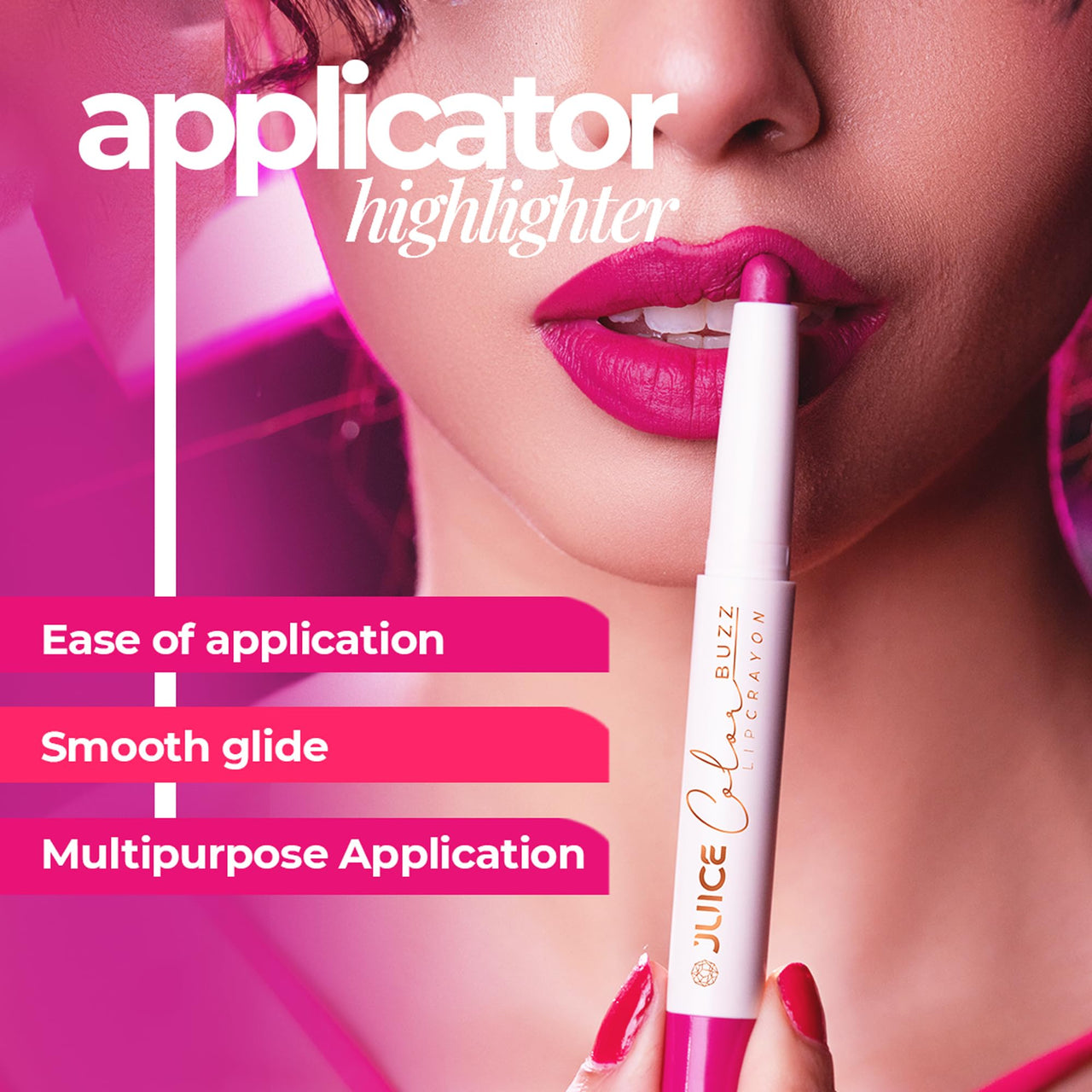 Juice Color Buzz Lip Crayon With Bio Retinol, SPF15 & Natural Moisturizing Factors (Drop Red Gorgeous - M10)