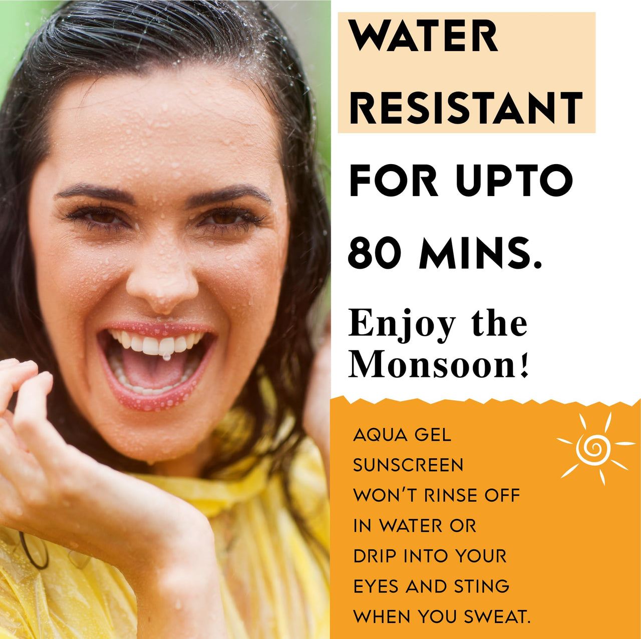 L'SENSA Sunscreen SPF 50 for Oily Skin, Anti-Tan, Waterproof Sun cream, 1% Hyaluronic Aqua Gel, Free from Oxybenzone, For Oily, Combination & Ace Prone Skin, Make-Up Friendly For Women & Men, 50Gram