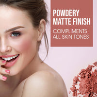 Beauty Berry Dream Matte Blush - 06 - Coral Charm, 7g | Lightweight, Silky-Smooth Texture, Ultra Matte Blusher Palette | Highly Pigmented & Blendable Shades, Blusher for Face Makeup