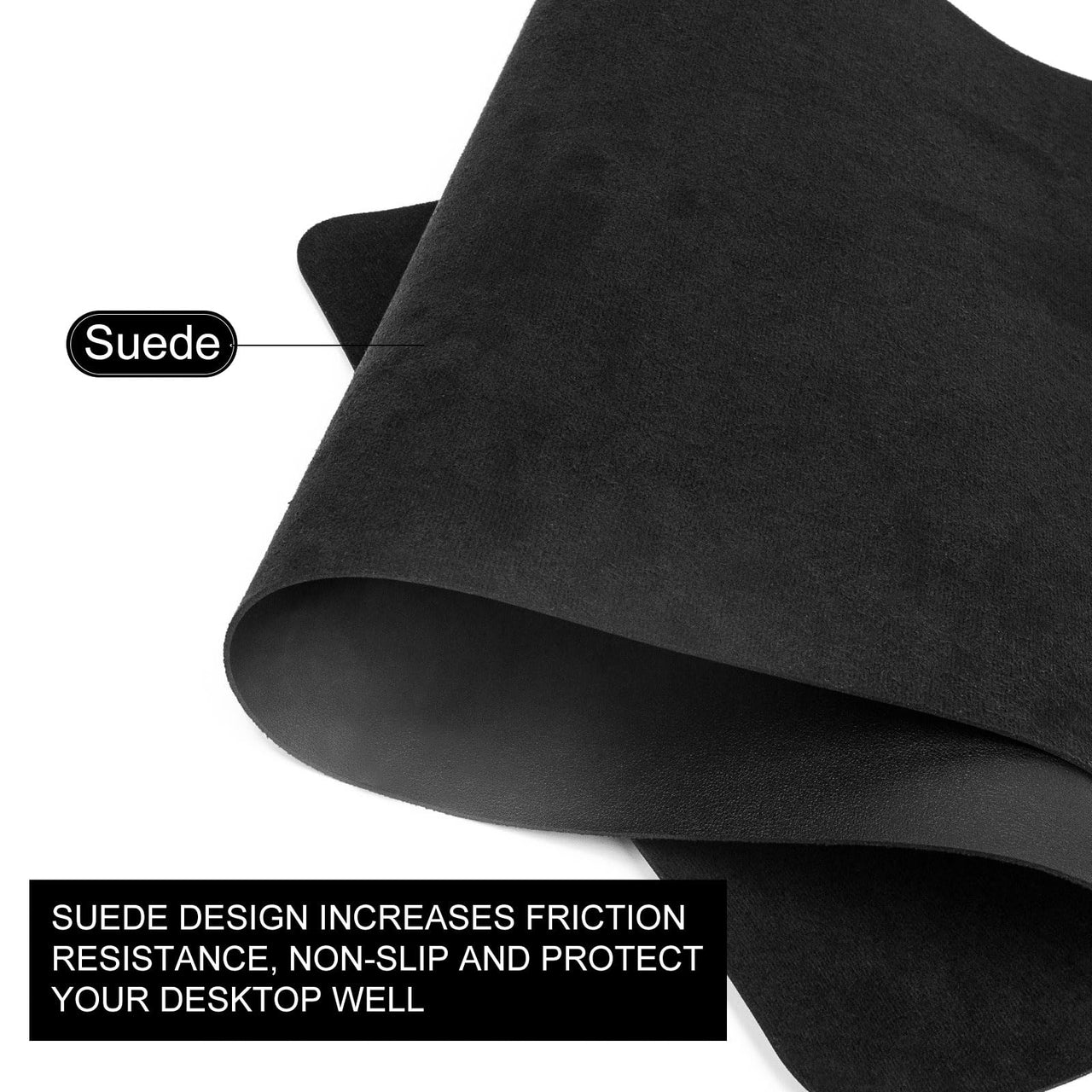 Desk Pad,Large Mouse Pad, Non-Slip PU Leathers Writing Pad,Desktop Protection Pad,Computer Desk Pad, Waterproof Table Mat, Desk Mat for Office and Home Writing (Black;31.5"x 15.7") Black 31.5"x 15.7"