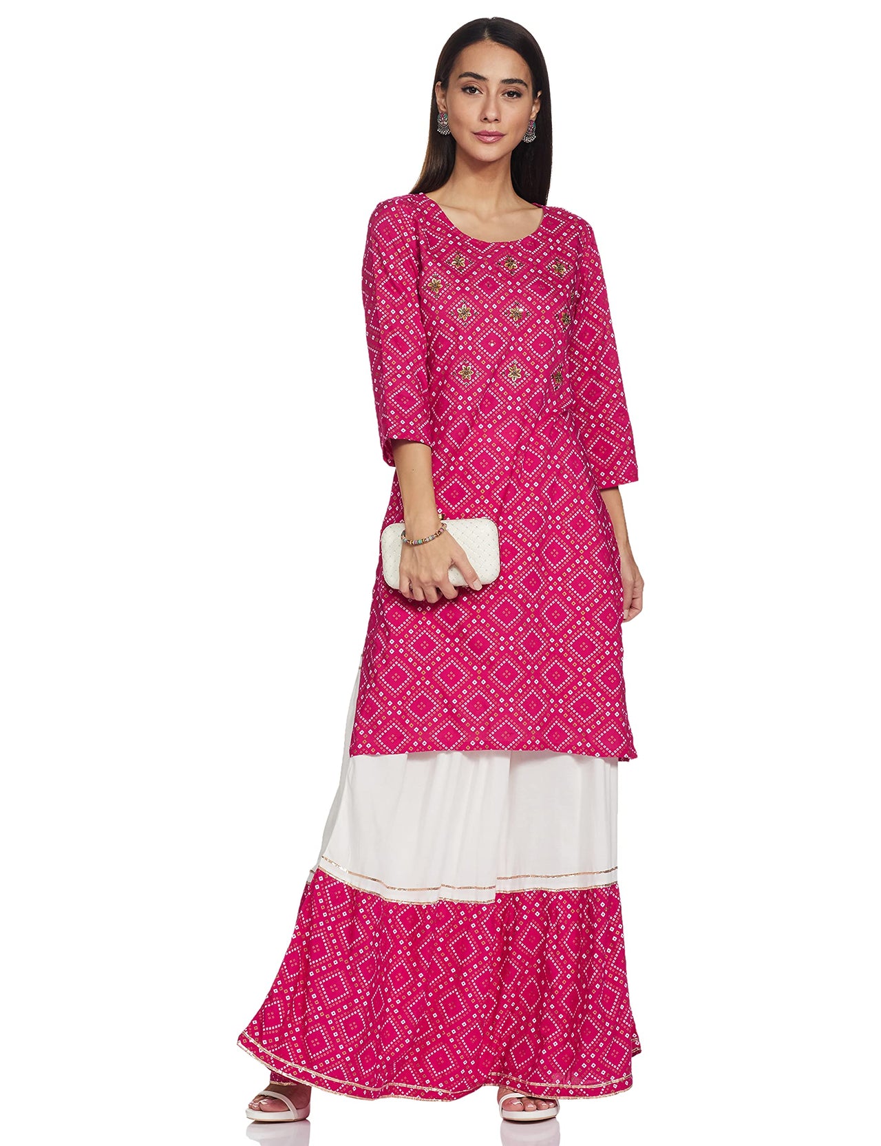 Ayukta Women Straight Kurti with Skirt