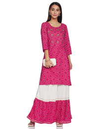 Ayukta Women Straight Kurti with Skirt