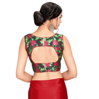 Cloud walker Women Soft Satin Silk Saree With Digital Printed Unstiched Blouse Piece(5.5m Saree +0.8m Blouse Piece).