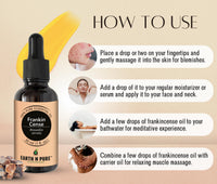 Earth N Pure Frankincense Essential Oil (Loban Oil) Undiluted, Natural and Therapeutic Grade with Glass Dropper -15 ml