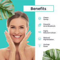 Pilgrim Mild Face Wash Cleanser for Deep Pore Cleansing, Oil Control, Pollution Defence, Sulphate Paraben Free, Dry, Oily and Acne Skin, Korean Beauty Secrets (Face Wash + Night Serum)