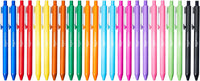 Basics Retractable Ballpoint Pen - Assorted Colors - 24-Pack
