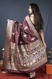 SGF11- Women's  Kanjivaram Pure Soft Silk Handloom Saree Pure Golden Zari With Blouse Piece