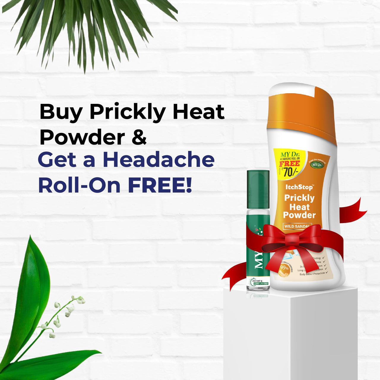 Itchstop® Prickly Heat Powder | Fast Cooling Relief from Prickly Heat, Rashes, Itching, Sunburn, Sweat, Excess Moisture, Body Odor, Skin Burning & Irritation | With Soothing Sandal | Keeps Skin Fresh, Dry & Free from Bacteria All Day | Fine-Textured Talc