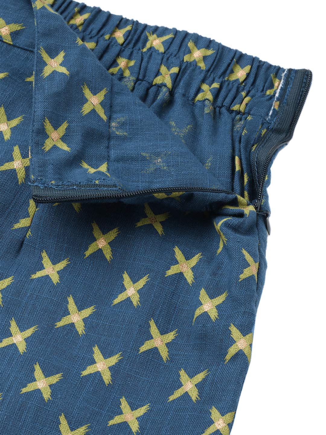 Vaamsi Cotton Printed Kurta & Palazzo Set (VKSET1006_Green)