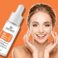 Beauty Glazed Professional 10% Vitamin C Face Serum With Power of 1% Alpha Arbutin, Vita-E, Ferulic Acid | Advance Skin Brightening Formula for Glowing Skin | Uneven Skin Tone | Non Irritating | 30 ml