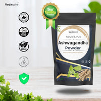 Ashwagandha Powder for Strength, Stress Relief & Mental Clarity – Pure Ayurvedic Herb for Recovery & Anxiety Support | Vedaspire Withania Somnifera | 100g (2 x 50g Packs)”
