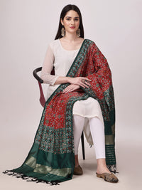 KAPAAHA Women's  Woven Silk Bandhani Patola Dupatta, Width 45 inch, Length 2.5 meter