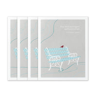 Compendium Positively Green 4-Pack of Sympathy Cards – They lived and laughed and loved… (Four Cards Total, One Design, with Envelopes) Sympathy - 