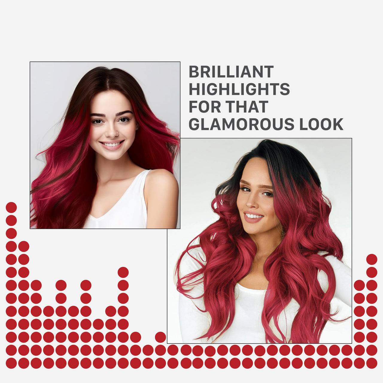 Streax HC Highlighting Kit Red Hair Colour, Crimson Red 180g